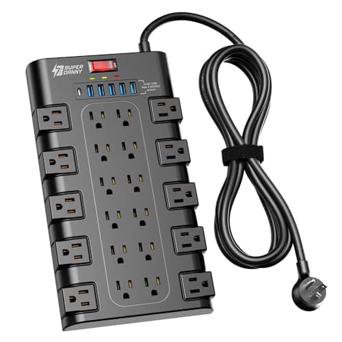 Superdanny Power Strip 22 AC + 6 USB, 1875W, Black