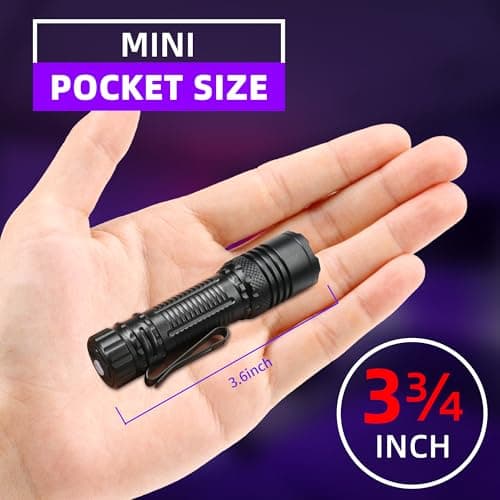 DARKBEAM 395nm Mini USB-C Rechargeable Black Light, Water Resistant & Focusable