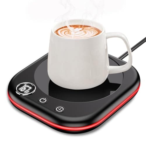 40W Coffee Mug Warmer for Desk with Temp Display & Auto Shut Off — Black