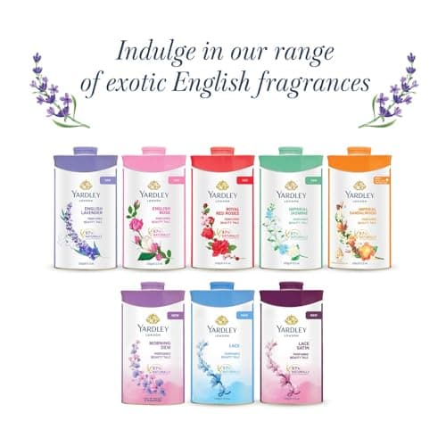 Yardley London Jasmine Perfumed Talcum Powder 250g Deodorizing