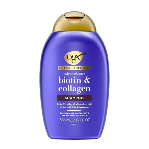 OGX Thick & Full Volumizing Shampoo for Fine Hair with Biotin & Collagen, 13 Fl Oz