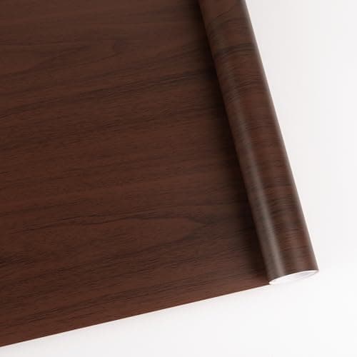 Abyssaly Light Wood Contact Paper for Kitchen Cabinets Shelf Drawer — Red Brown