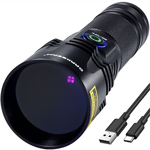 DARKBEAM USB-C Rechargeable 365nm Black Light Flashlight for Fluorescent Detection