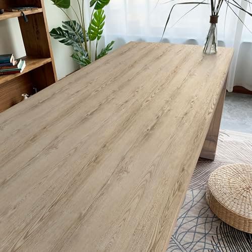 GloryTik Light Brown Wood Grain Peel and Stick Wallpaper
