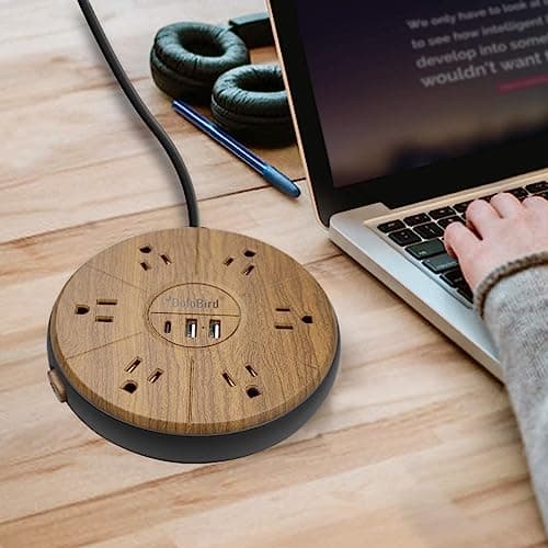 High-Power 6-Outlet Surge Protector with USB-C PD, Fast Charging & Circuit Breaker Safeguard