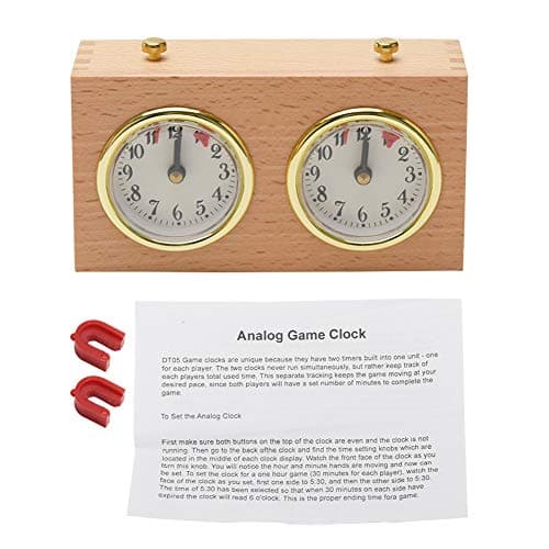 Fayle Analog Wooden Chess Timer for Board Games