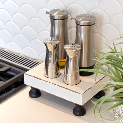 KIBAGA Farmhouse Decor Wood Riser for Kitchen & Bathroom