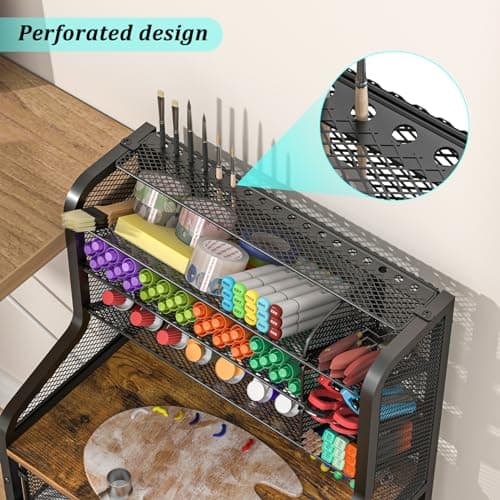 Multifunctional Rolling Utility Cart for Artists and Office