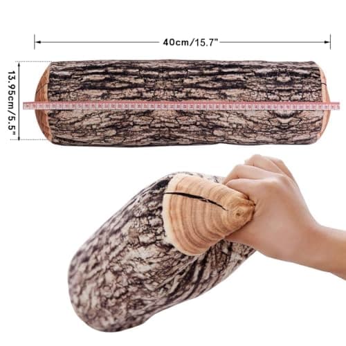 HYSEAS 3D Digital Print Kids' Funny Wood Log Throw Pillow Cylinder