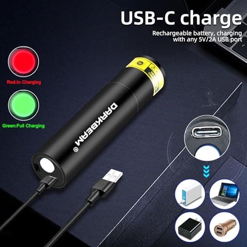 Rock Fluorescent Detection DARKBEAM 365nm Black Light Flashlight USB-C Rechargeable Portable