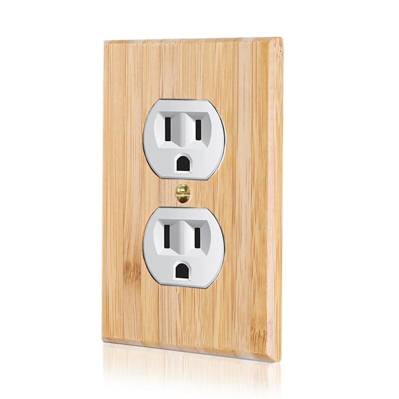 Bamboo Solid Wood Light Switch Plate Decorative Cover — 1PC-Wood Wall Plate 3