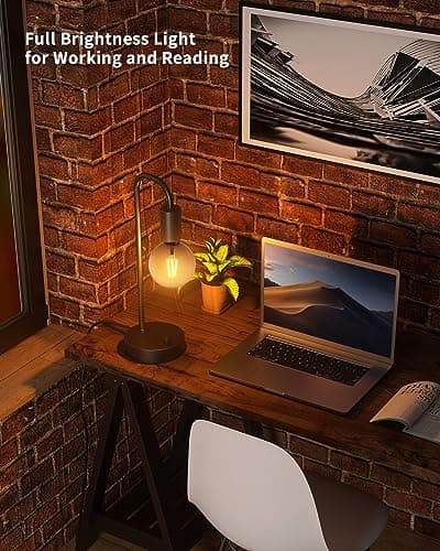 ONEWISH Fully Dimmable Warm Bedside Lamps for Kids Reading (2700K Bulb Included)