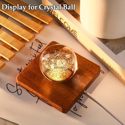 IFOLAINA Multicolor Changing LED Wood Light Base for Crystal Art Resin Pedestal Lamp