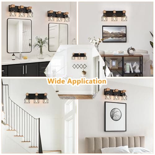 FadimiKoo 3-Light Farmhouse Vanity Light for Bathroom