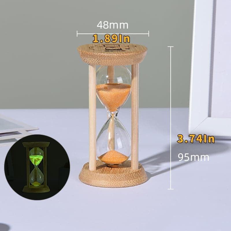 Gold Unbreakable 1-Minute Bamboo Sand Timer