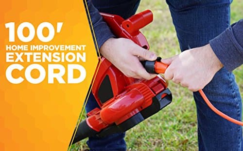 Woods 100-Foot Outdoor Orange SJTW Vinyl Extension Cord