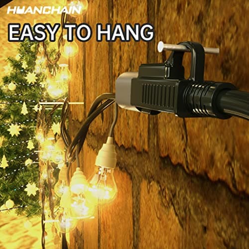 huanchain 16/3 Gauge 25 ft Black Outdoor Extension Cord, Waterproof, 16AWG SJTW, 13A 1625W, ETL Listed