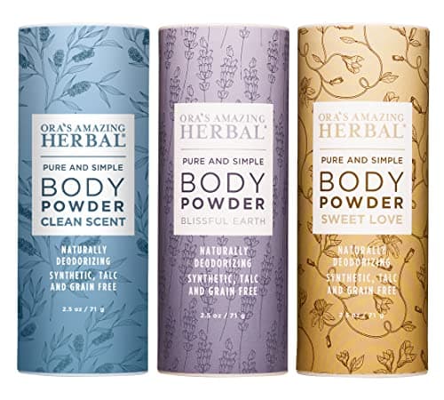 Talc Free Body Powder, Grounding Scent, Lavender & Vetiver, 2.5 oz — 3 Pack Body Powders