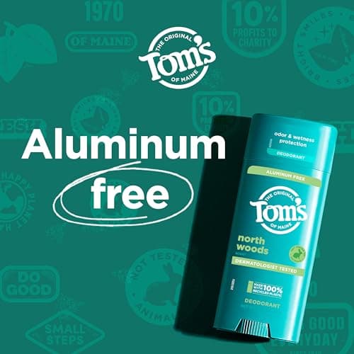 Tom’s of Maine Aluminum-Free Natural Deodorant 3.25 oz | Goes on Clear | Odor & Wetness Protection
