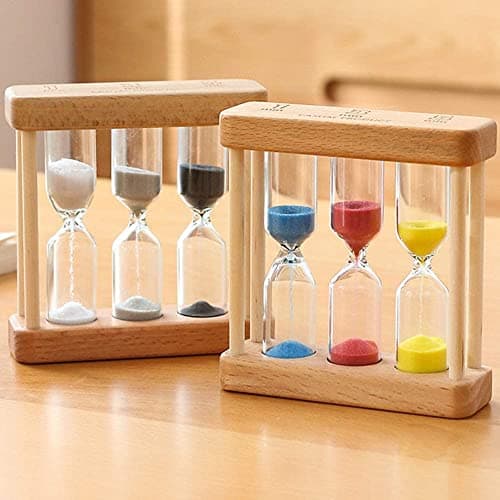 3-Minute Wooden Sandglass Timer Clock, Home Decor Kitchen Gift for Children