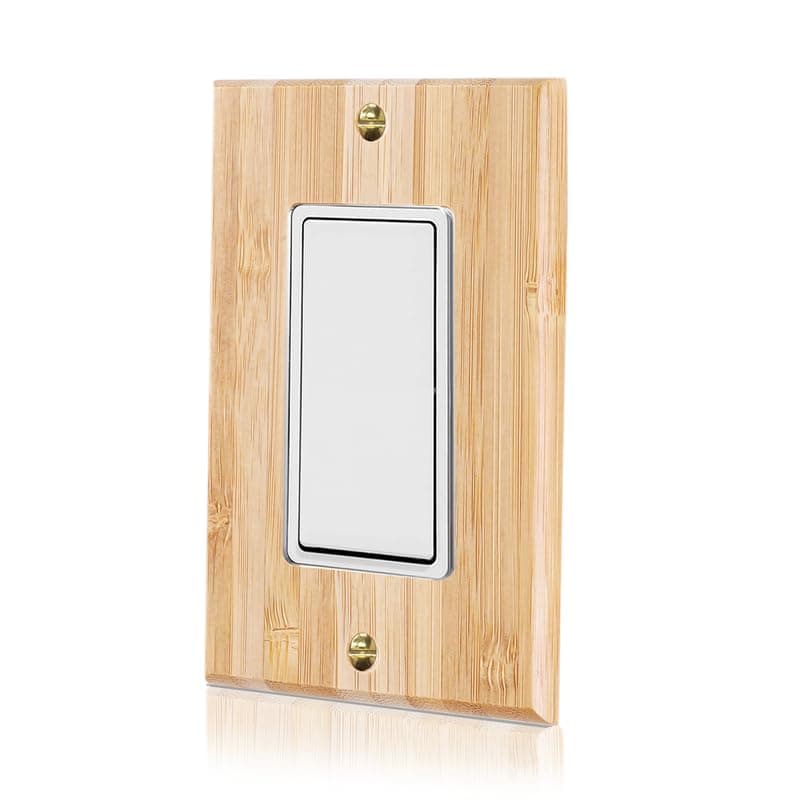 Bamboo Solid Wood Light Switch Plate Decorative Cover — 1PC-Wood Wall Plate 2