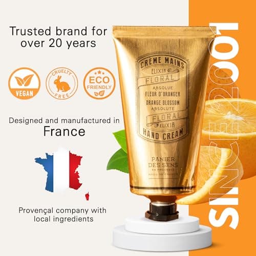 Panier des Sens Orange Blossom Hand Cream - Olive & Almond Oil, 2.5 fl oz