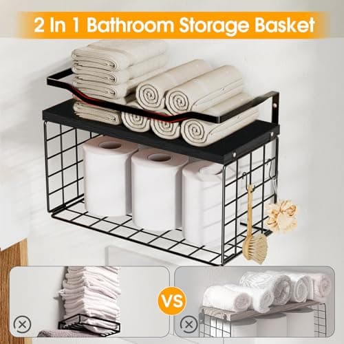 Bathroom Towel Racks, 6-Tier Wall Mounted Towel Holder