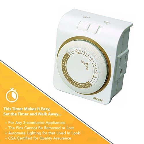Mechanical Timer for Indoor 24-Hour Heavy Duty Use
