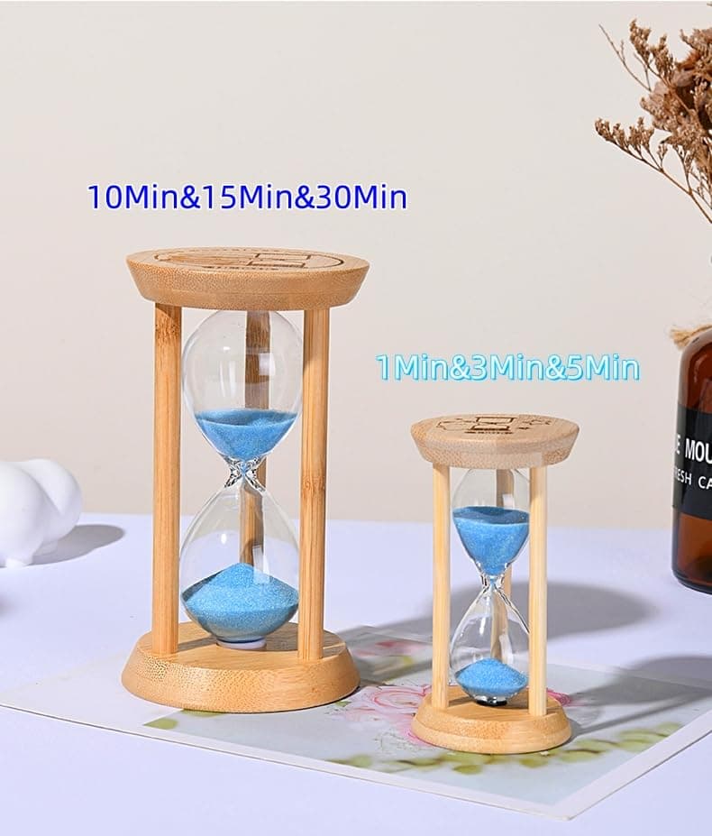 Gold Unbreakable 1-Minute Bamboo Sand Timer