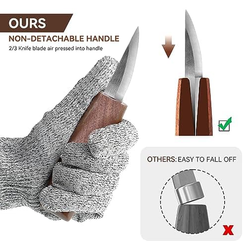 Tekchic Deluxe Wood Carving Kit with Whittling Knife & Leather Case