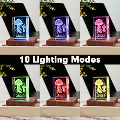 IFOLAINA Multicolor Changing LED Wood Light Base for Crystal Art Resin Pedestal Lamp