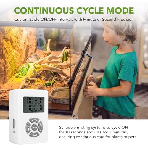 BN-LINK Digital 24 Hour Programmable Outlet Timer with Countdown, 3 Prong 125V, Energy Saving