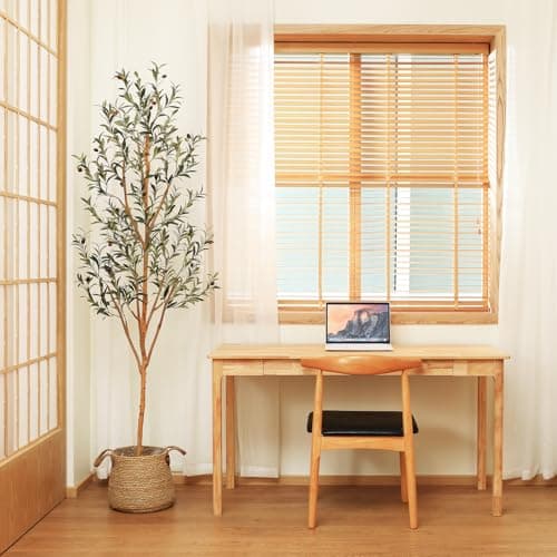 Kazeila 6FT Tall Artificial Olive Tree for Home Office Decor