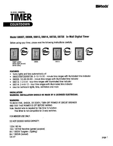 Compact 30-Minute Digital Countdown Timer for Light Almond Walls