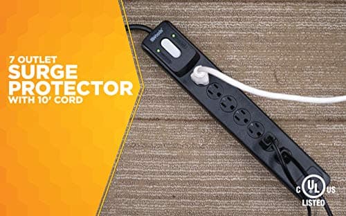 Surge Protector With Safety Overload Feature for 1440J Protection