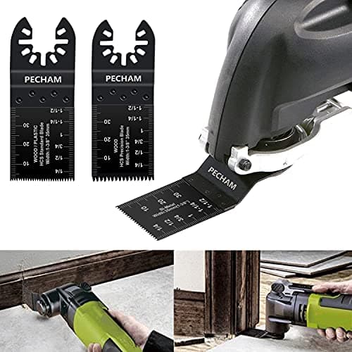 PECHAM 24PCS Universal Wood Metal Oscillating Saw Blades Fit Porter Cable Black & Decker