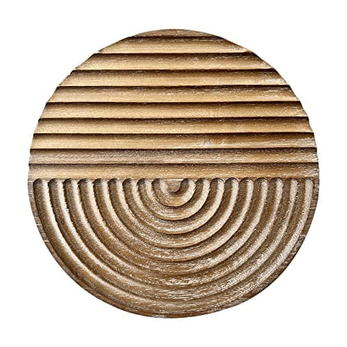Musanpou Hand-carved Wood Wall Decor for Farmhouse and Country-style Interiors — Natural