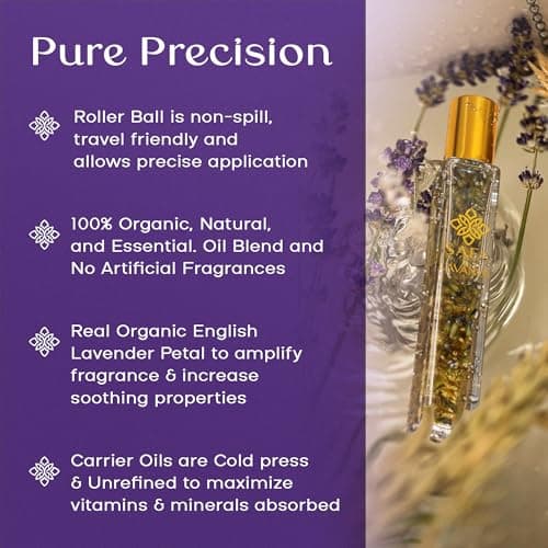 SAFA Lavandé Fragrance Oil Roller | Organic French Lavender & English Petals | 10 mL