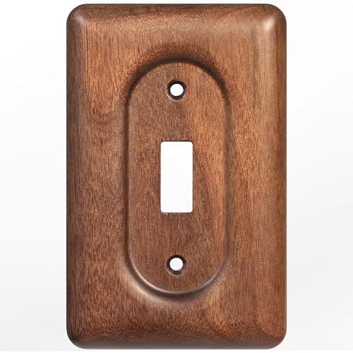 Stylish North American Walnut Switchplates for Modern Décor — Single Toggle
