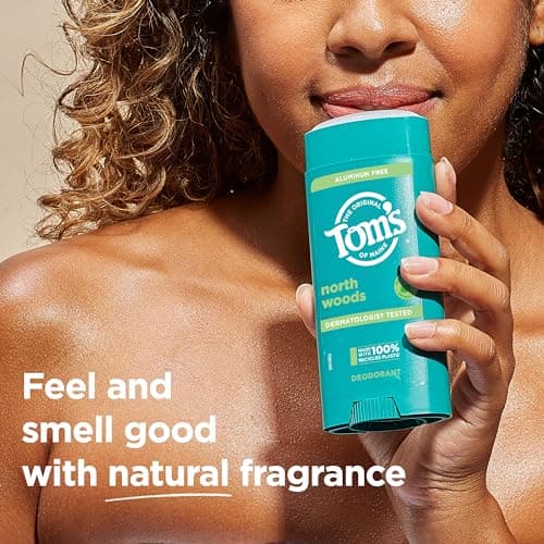 Tom’s of Maine Aluminum-Free Natural Deodorant 3.25 oz | Goes on Clear | Odor & Wetness Protection