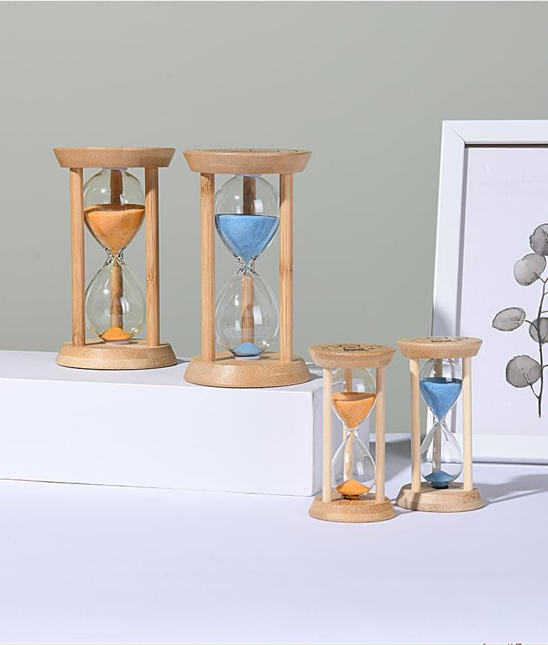 Gold Unbreakable 1-Minute Bamboo Sand Timer