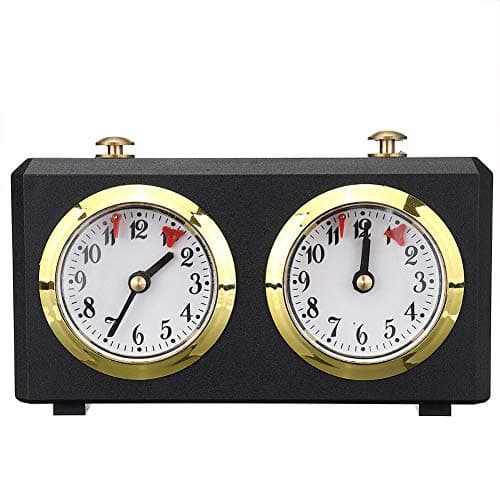 Fayle Analog Wooden Chess Timer for Board Games — Black