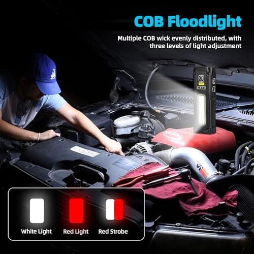 DARKBEAM 365+395 Blacklight Flashlight, High Lumen USB-C Rechargeable Red Light Emergency Power