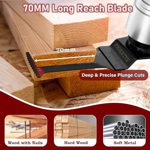 Oscillating Saw Blades for Wood, Nails, Metal Universal Quick Release Tool Kits