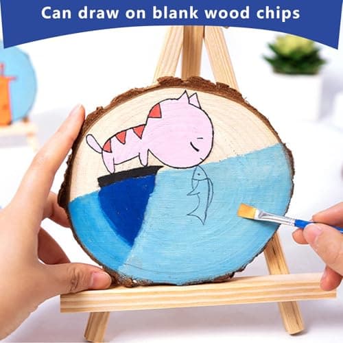 17 PCS Natural Round Wood Slices for Centerpieces,Crafts & Decor