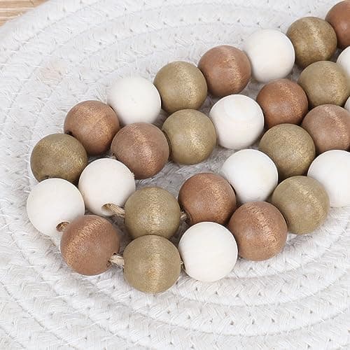 Farmhouse Beads with Tassels for Tiered Tray Decor