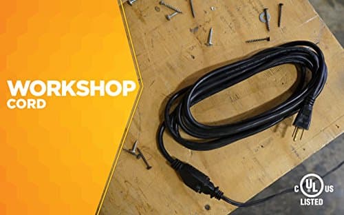 15 ft Black Extension Cord for Outdoors
