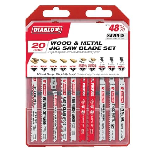 Diablo DJT20S Jig Saw Blade Set for Wood, Metal & Plastics