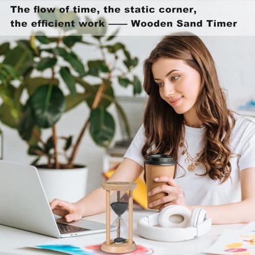 2-Minute SuLiao Wooden Sand Timer, Bamboo Hourglass for Home Office Decor