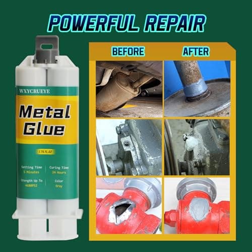 Heavy Duty Metal Repair Glue, Epoxy Weld for Metal Holes, 1.76 oz